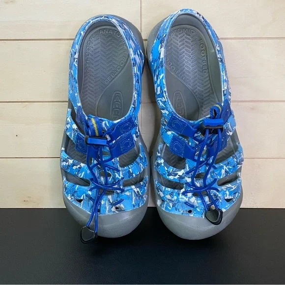 Keen Newport Foamies Waterproof Sandals Kid's Youth Size 4 Shoes Blue Grey - Picture 8 of 11